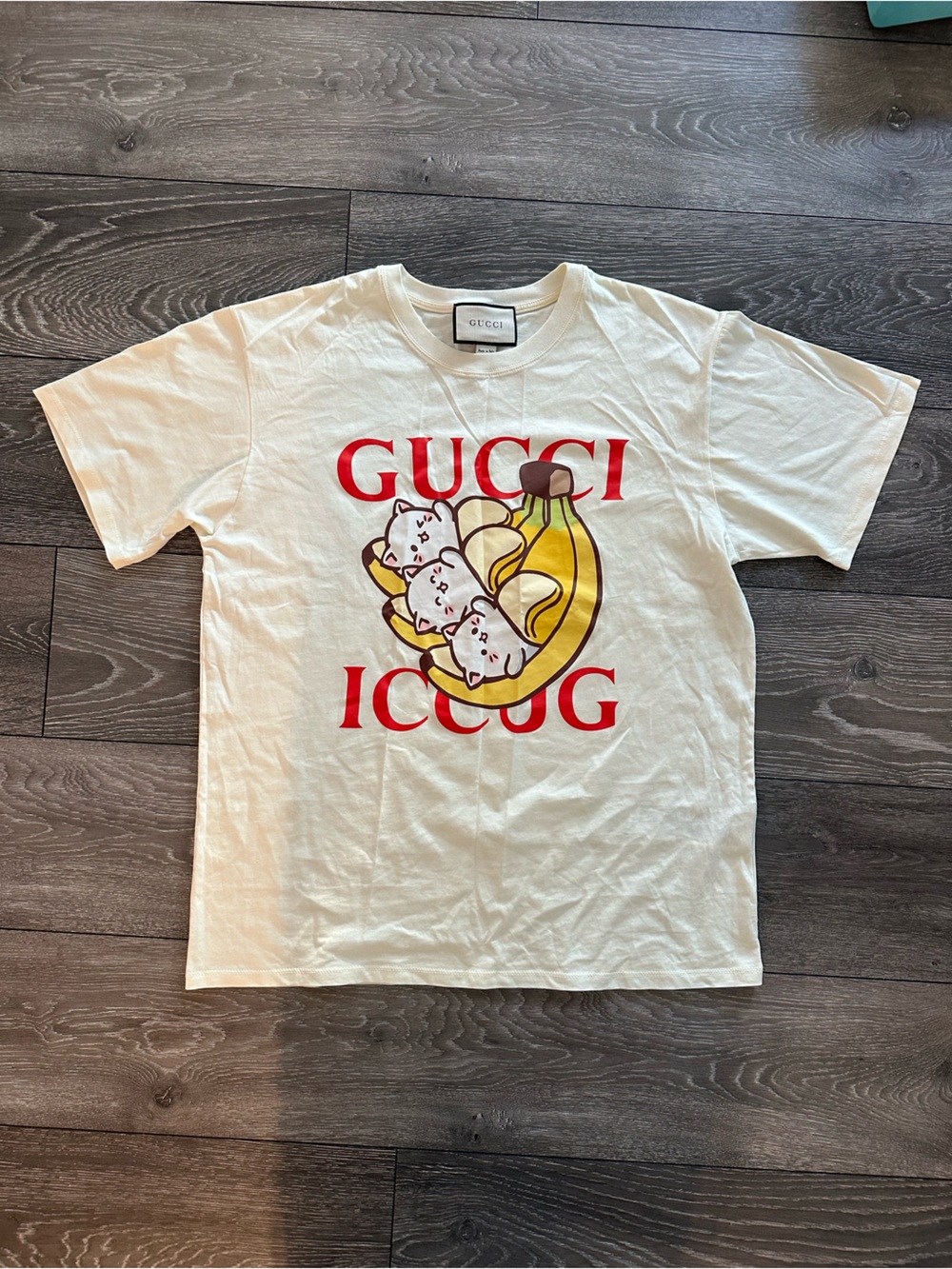 Gucci x Bananya Cream/Light yellow Cotton Tee